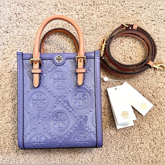 Tory Burch T Monogram Embossed Mini Tote - Picture 4 of 11